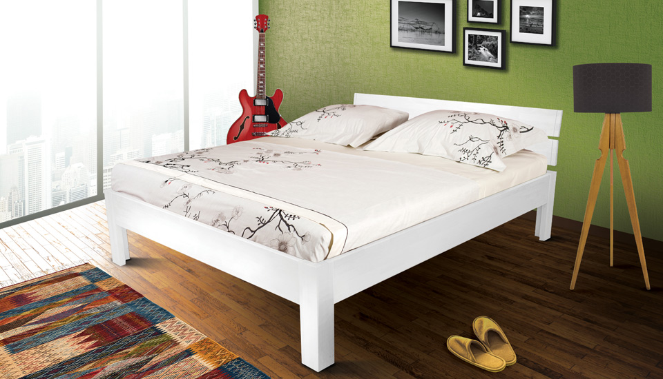 wooden bed queen